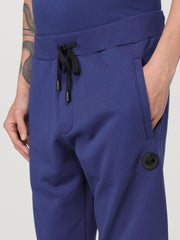 Just Cavalli Mens Cotton Brushed Fleece Track Pants In Indigo