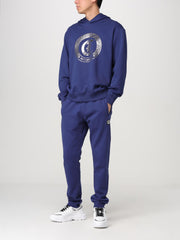 Just Cavalli Mens Cotton Brushed Fleece Track Pants In Indigo