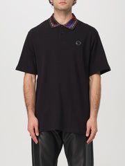 Just Cavalli Mens Cotton Golfer In Black