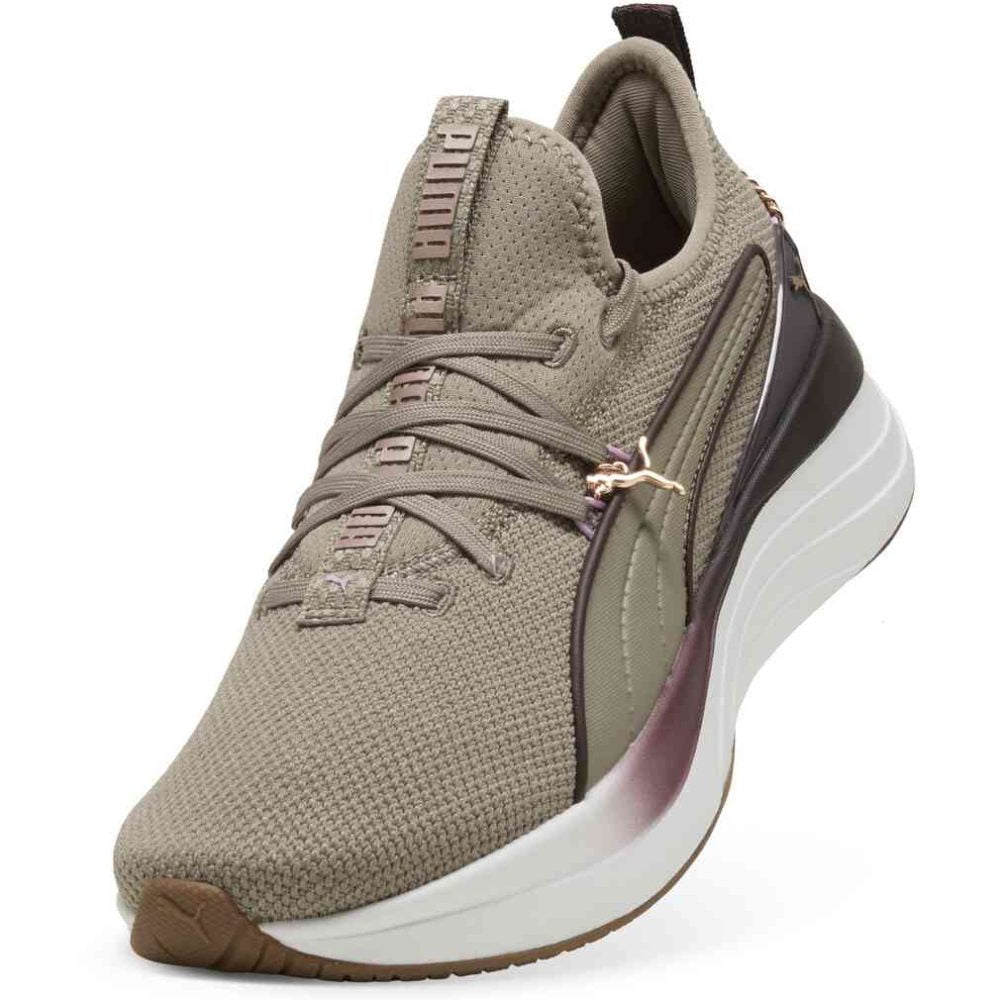 Puma Womens Softride Sabrina Polished Chrome Sneakers In Mouse Grey Mauve