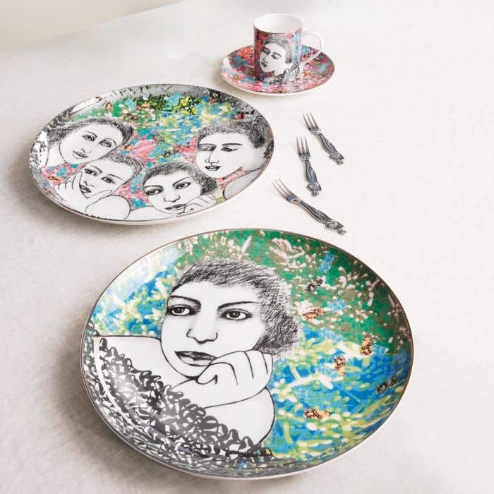 Carrol Boyes Smouldering Round Platter Plate In Green