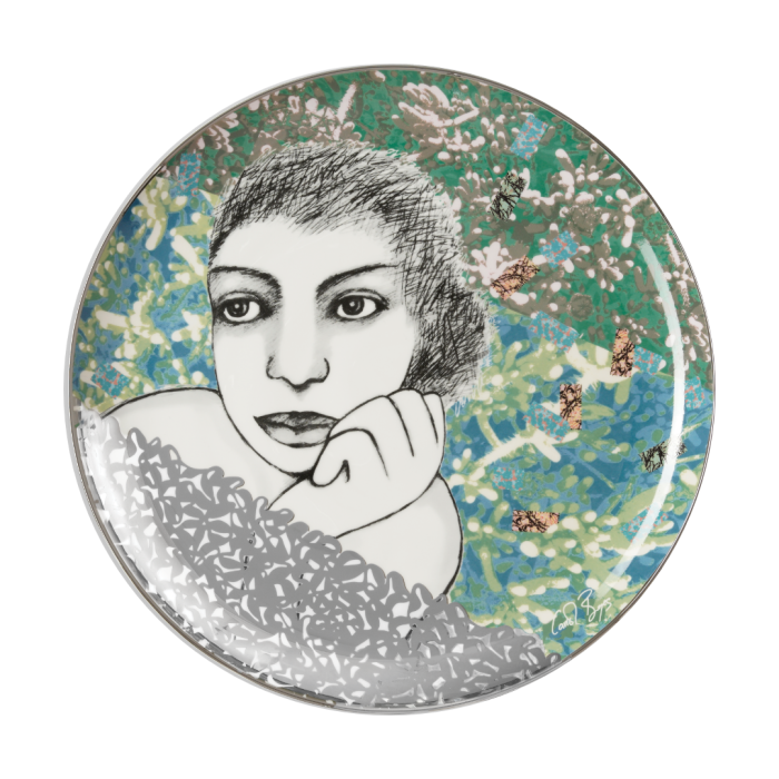 Carrol Boyes Smouldering Round Platter Plate In Green