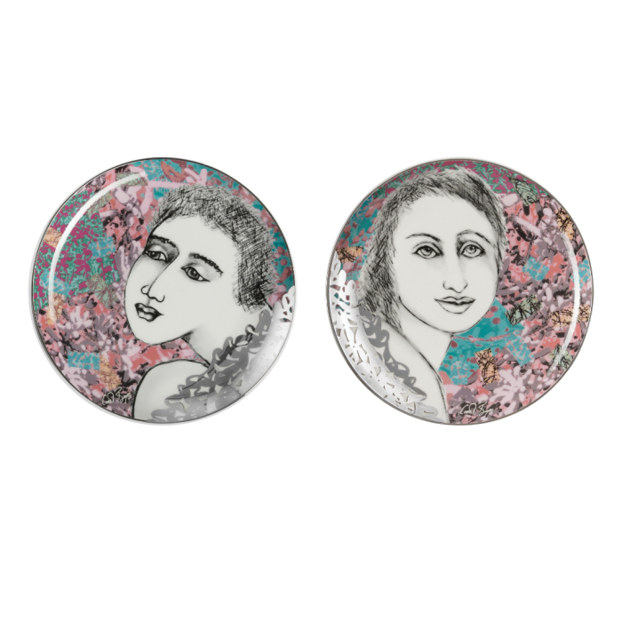 Carrol Boyes Luscious Set Of 2 Side Plates In Pink