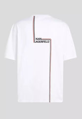 Karl Lagerfeld 245M1715 T-Shirt W/Sport Stripe  White