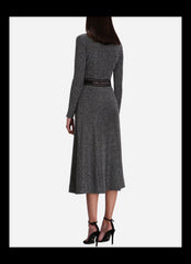 Karl Lagerfeld A1W13030 Jersey Rhinestone Dress Gris Oscuru