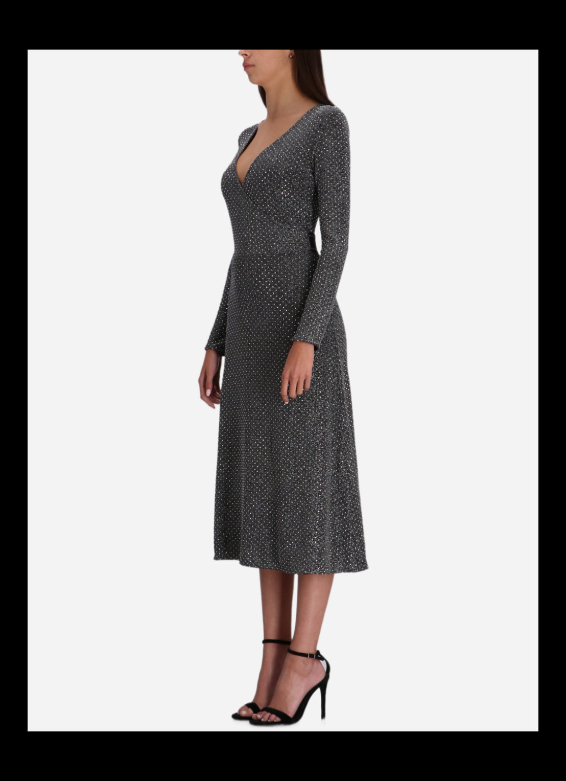 Karl Lagerfeld A1W13030 Jersey Rhinestone Dress Gris Oscuru