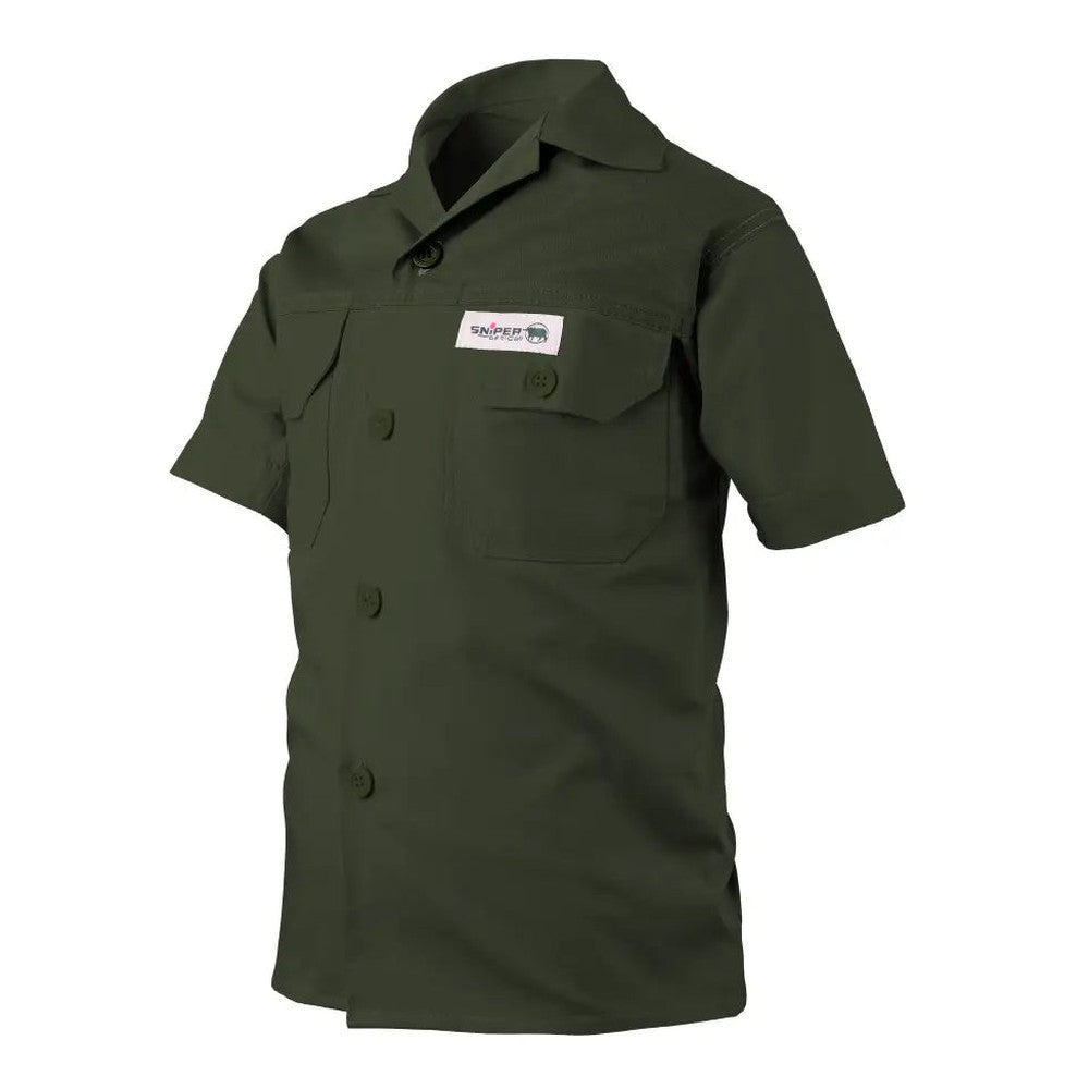Sniper Boys Adventure Short Sleeves Shirt In Military Olive