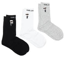Karl Lagerfeld Unisex 3 Pack Socks Set In Multi