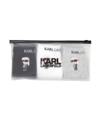 Karl Lagerfeld Unisex 3 Pack Socks Set In Multi