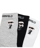 Karl Lagerfeld Unisex 3 Pack Socks Set In Multi