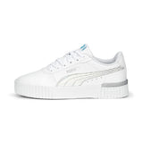 Puma Girls Carina 2.0 Mermaid PS Sneakers In White/Hero Blue/Silver