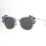 Miu Miu Blue Stones Sunglasses In Purple