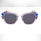 Miu Miu Blue Stones Sunglasses In Purple