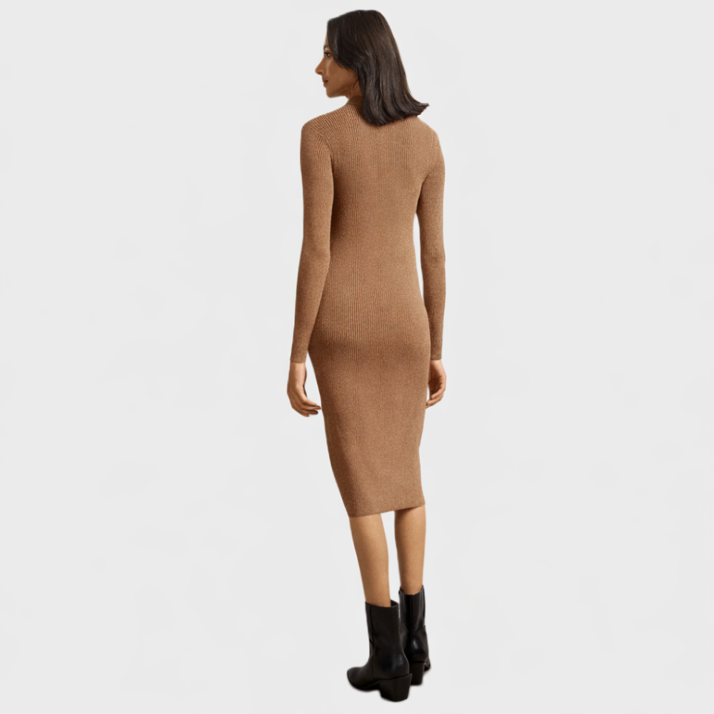 Polo Womens Laya Knit Dress In Camel