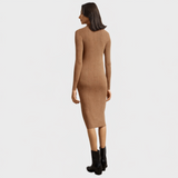 Polo Womens Laya Knit Dress In Camel