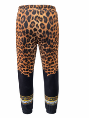 Vialli Mens Mojep Leopard Track Pants In Brown