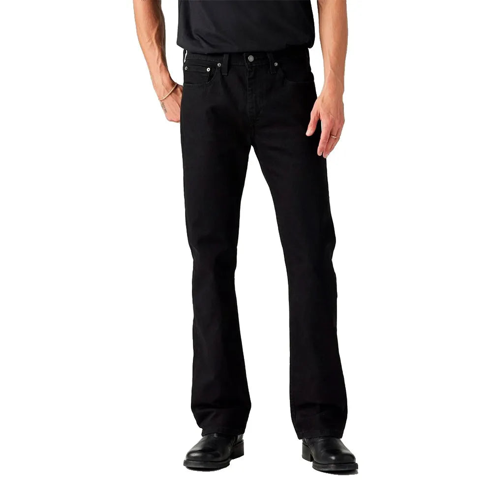 Levis Mens Slim Boot Cut Jeans In  Black