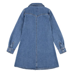 Levis Girls Western Denim Dress In Blue