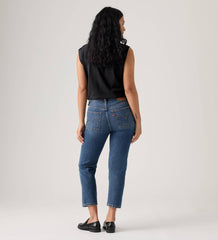 Levis Womens Crop Lightweight Jeans In Blue