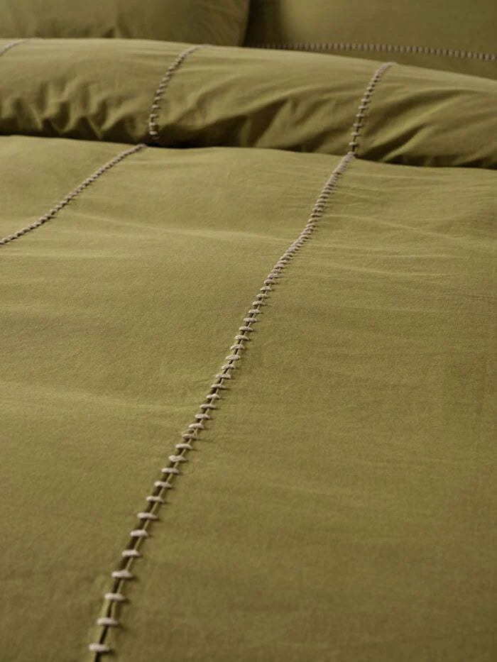 Linen House Jerome Duvet Cover Set In Olive