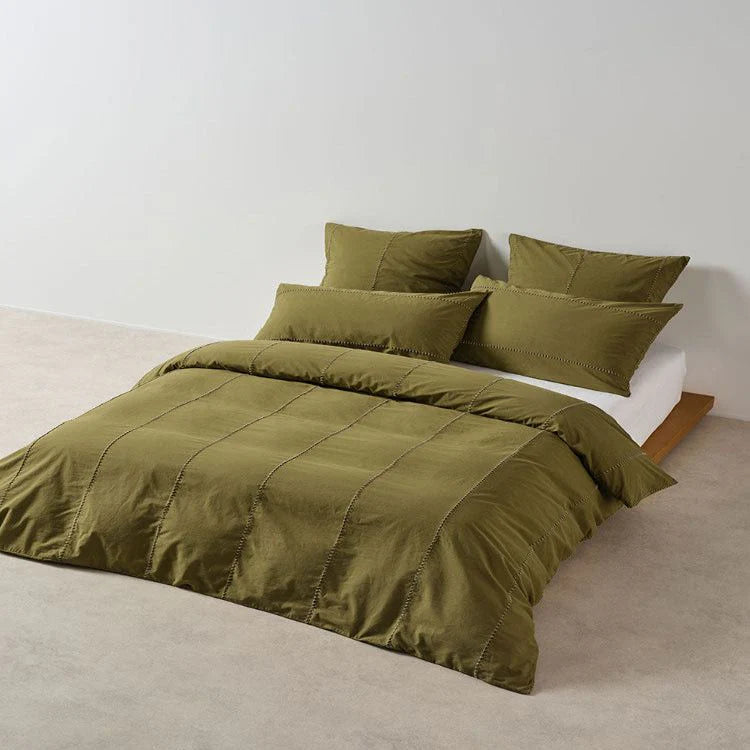 Linen House Jerome Duvet Cover Set In Olive