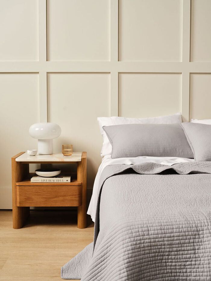 Linen House Marceau Coverlet Set In Grey