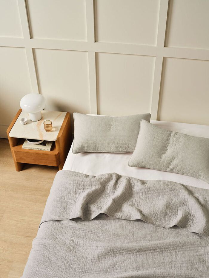 Linen House Marceau Coverlet Set In Oatmeal