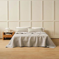 Linen House Marceau Coverlet Set In Oatmeal