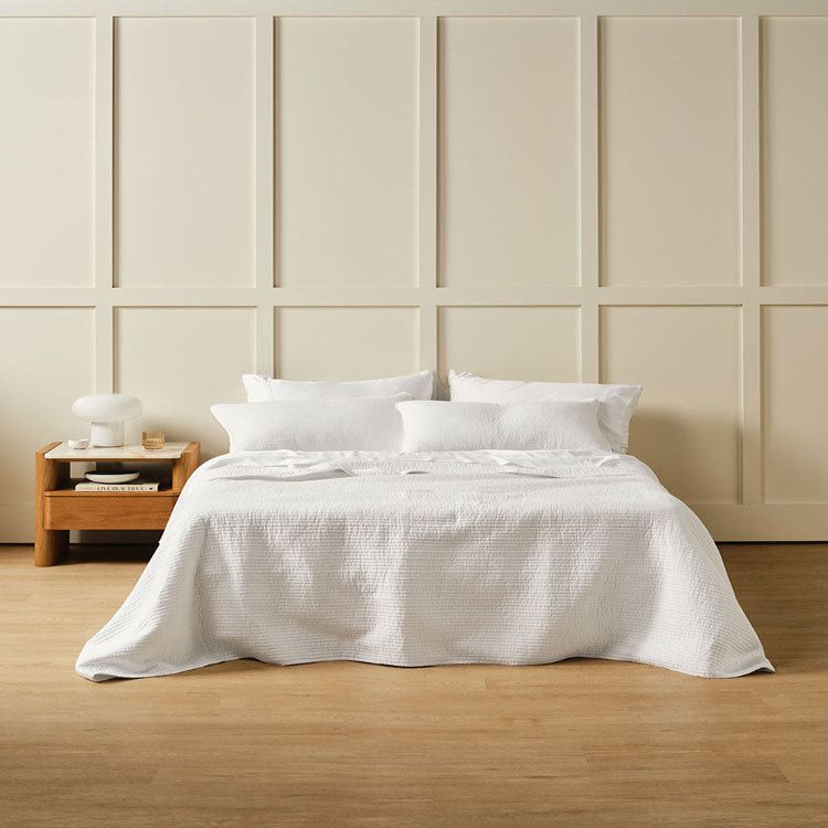 Linen House Marceau Coverlet Set In White