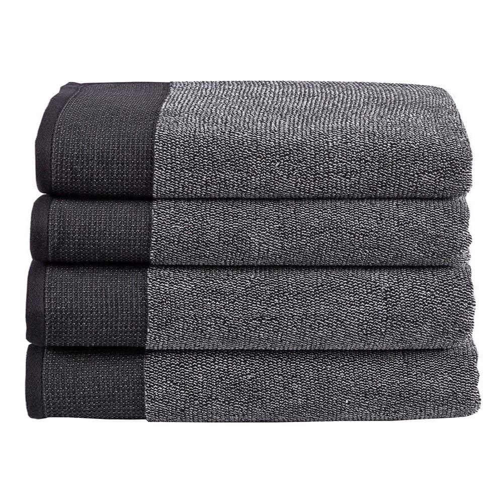 Linen House Plush Hand Towel In Charcoal Marle
