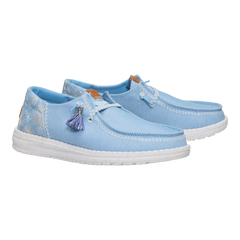 Hey Dude Womens Wendy Funk  Floral Shoes In Blue