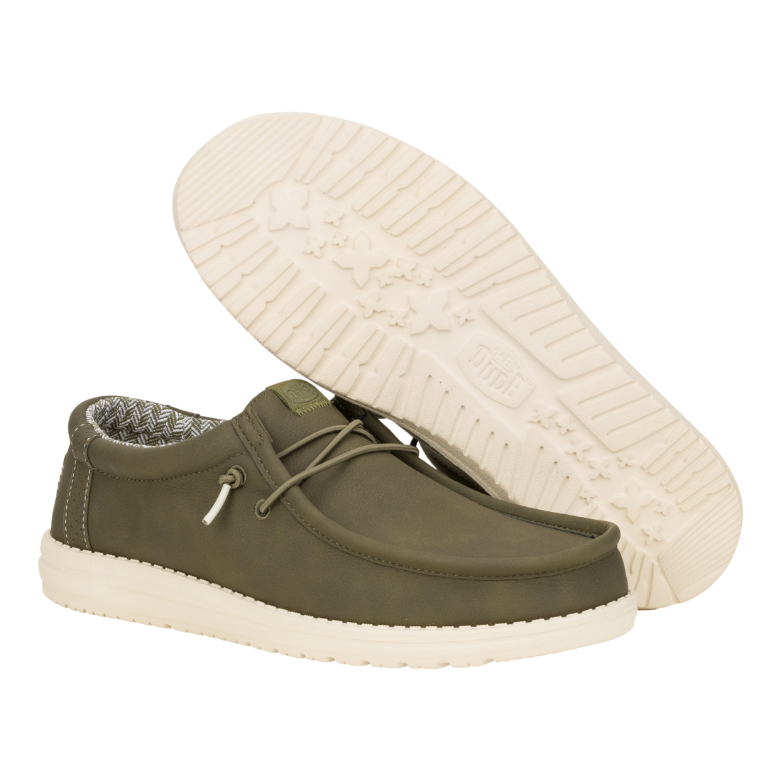 Hush Puppies Mens Olive Arlo Cow Nubuck Shoe