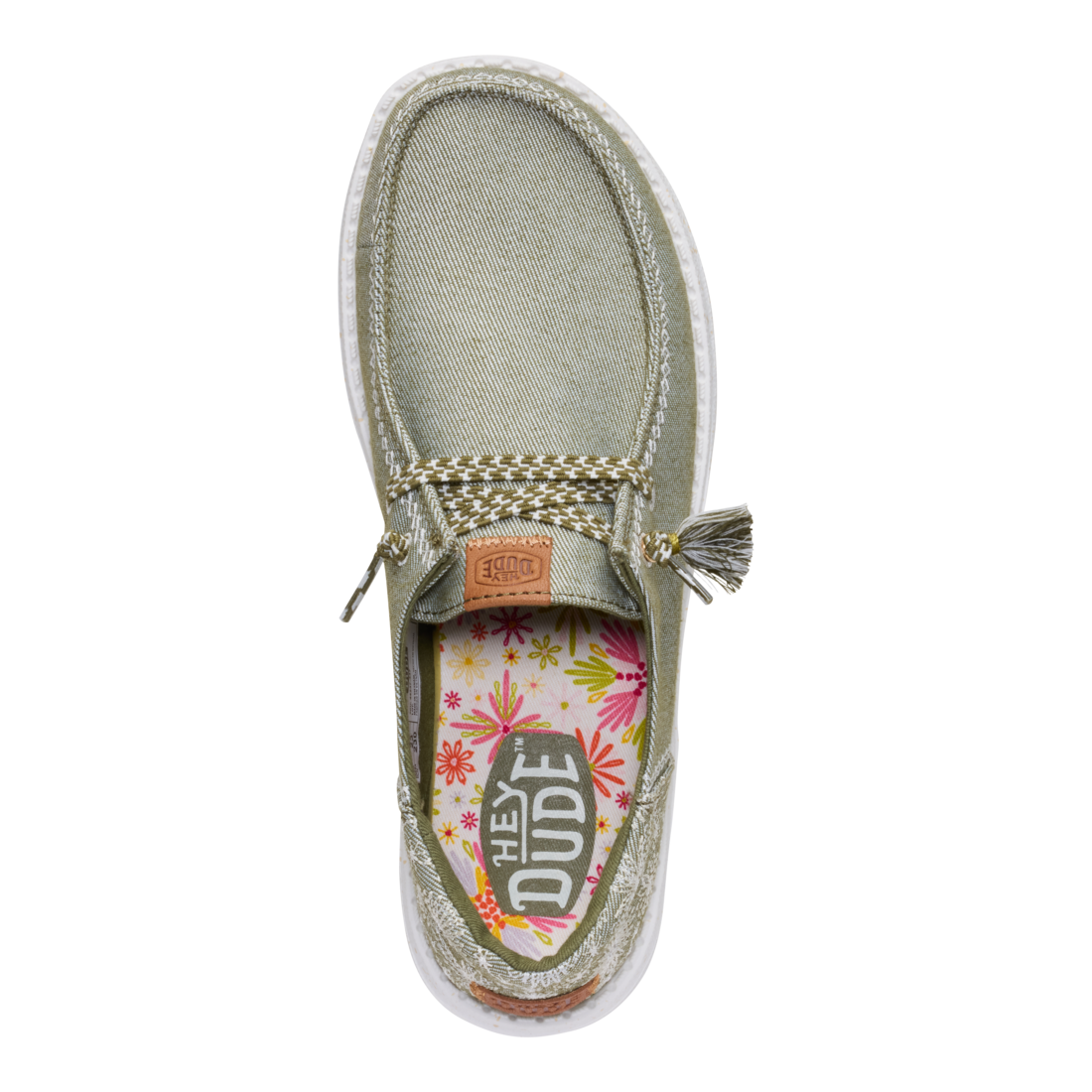 Hey Dude Womens Wendy Floral Funk Shoes In Olive