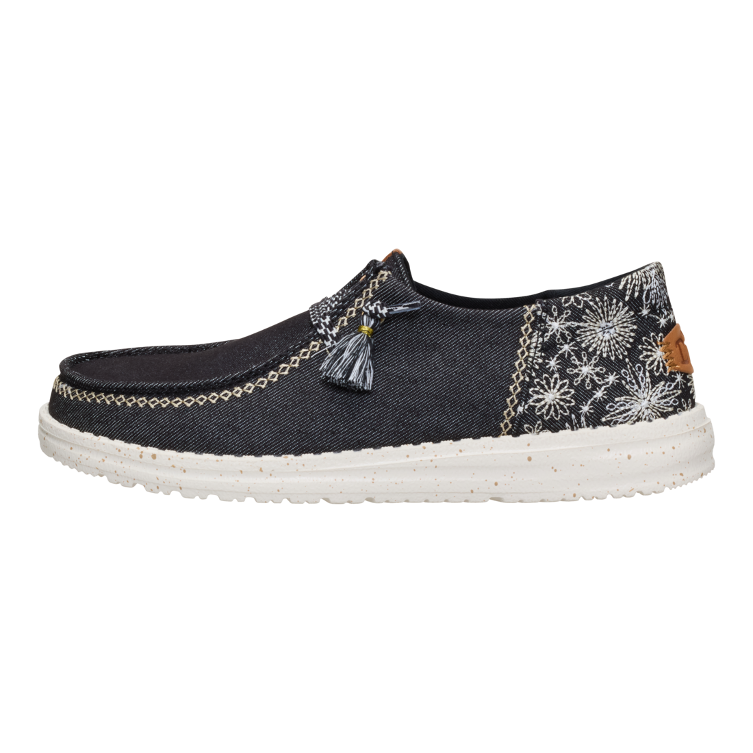 Hey Dude Womens Wendy Funk Floral Shoes In Black
