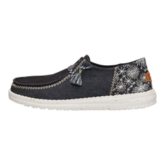 Hey Dude Womens Wendy Funk Floral Shoes In Black