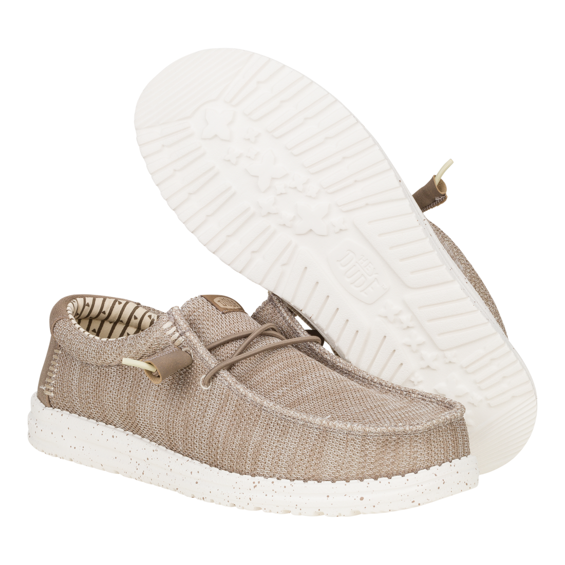 Hey Dude Mens Wallys Stretch Mesh Shoes In Tan