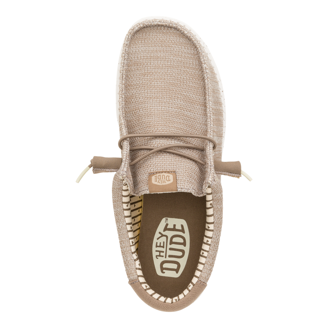 Hey Dude Mens Wallys Stretch Mesh Shoes In Tan