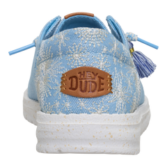 Hey Dude Womens Wendy Funk  Floral Shoes In Blue