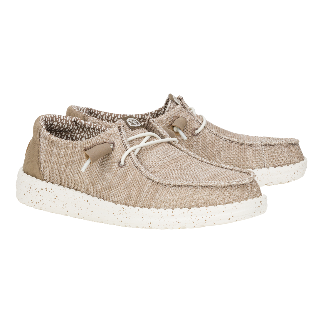 Hey Dude Ladies Wendy Stretch Sox Shoes In Walnut