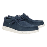 Hey Dude Mens Wally Navy Stretch Mesh Shoes