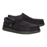 Hey Dude Mens Wally Black Stretch Mesh Shoes