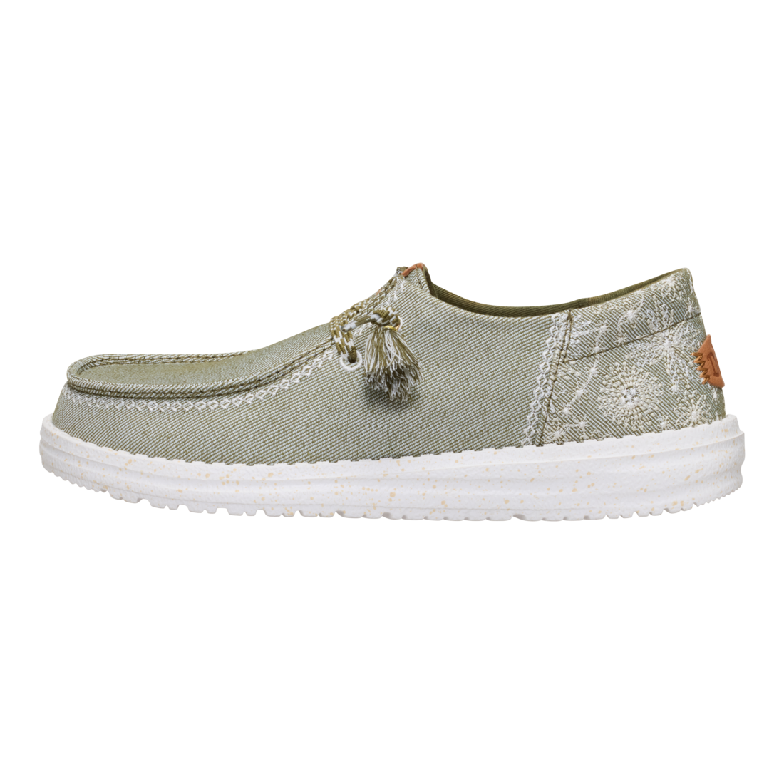 Hey Dude Womens Wendy Floral Funk Shoes In Olive