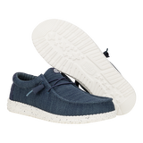 Hey Dude Mens Wally Navy Stretch Mesh Shoes