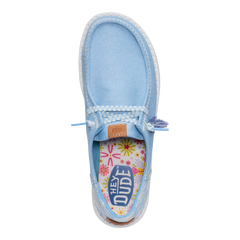 Hey Dude Womens Wendy Funk  Floral Shoes In Blue