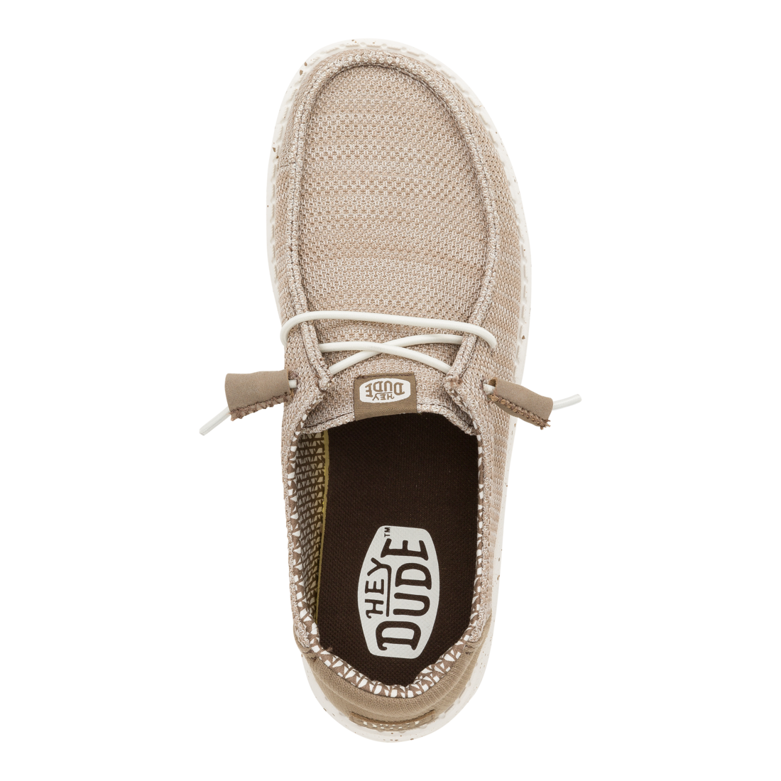Hey Dude Ladies Wendy Stretch Sox Shoes In Walnut