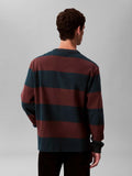 Calvin Klein Mens Sueded Stripe Pocket Long Sleeve T-Shirt In Multi