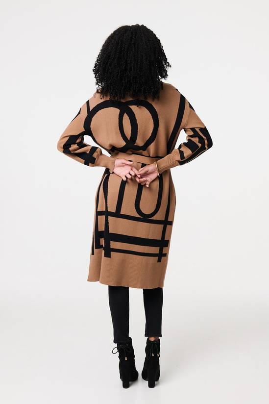 Izabel London Womens Easy Wearin Wrap Longer Length Coat In Brown