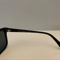 Emporio Armani Square Frame Unisex Sunglasses In Black & White