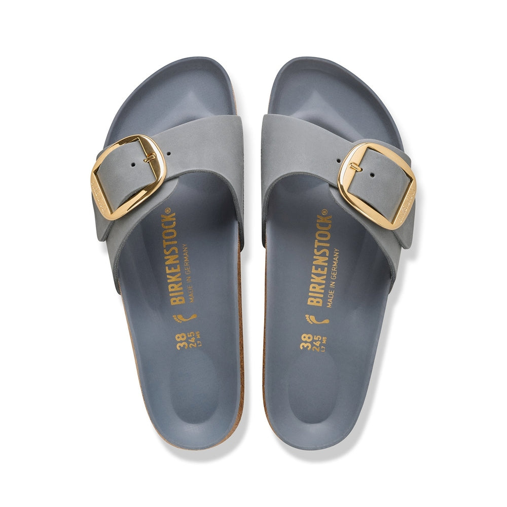 Birkenstock Unisex Madrid Big Buckle Leoi Shoes In Black