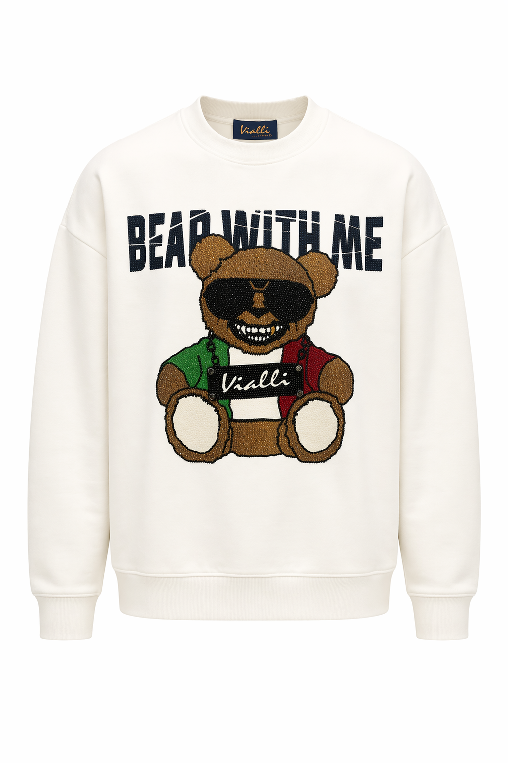 Vialli Mens Magag Sweatshirt In White